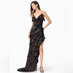 Elliatt Kyla‎ Asymmetrical Maxi Dress In Black